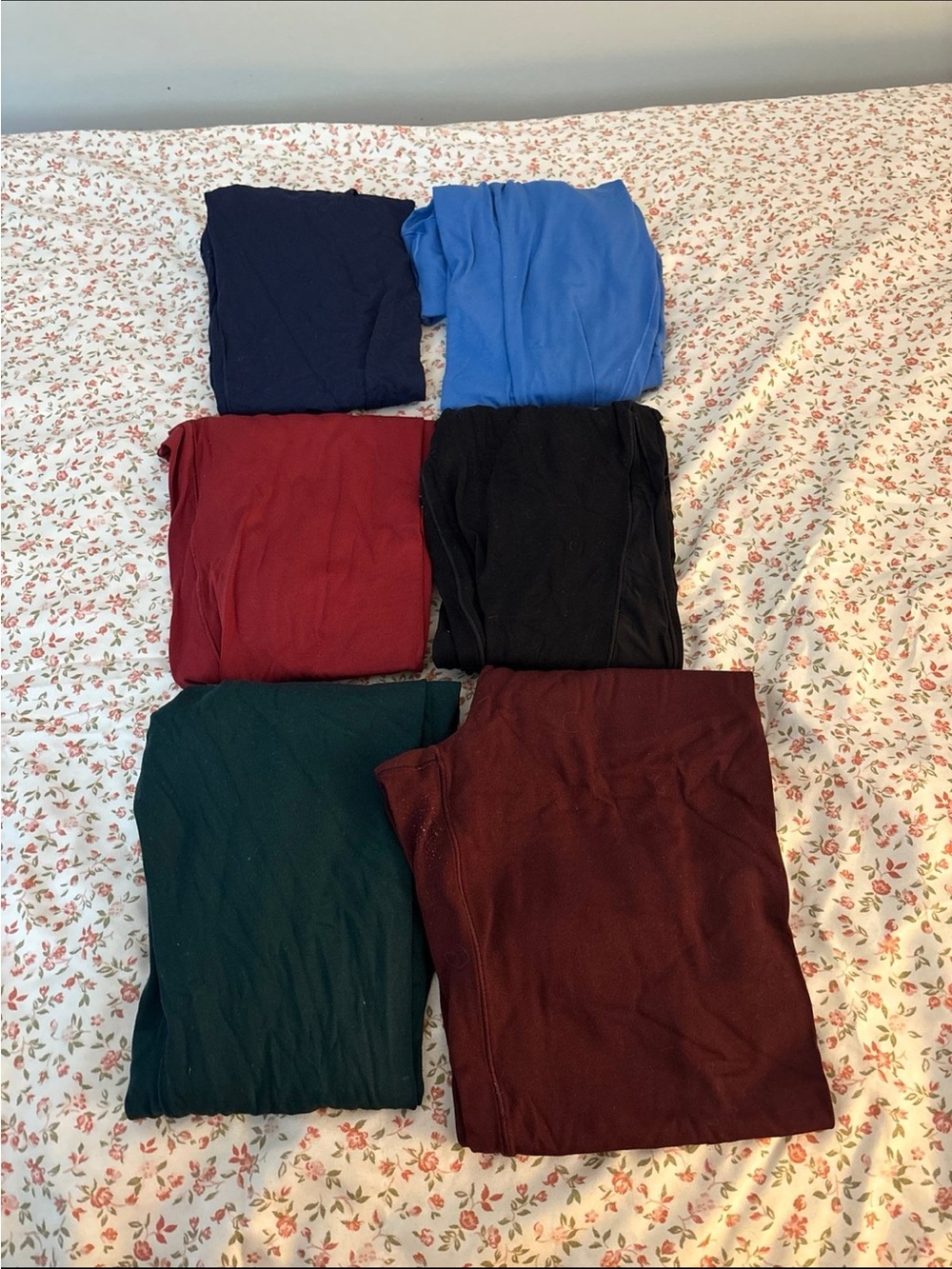 aerie Leggings Bundle — Navy, Light Blue, Maroon, Black, Forest Green, Burgundy